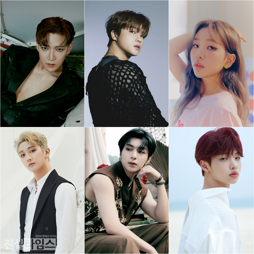 준케이(상단 좌), 김진환, 백아연, 홍주찬(하단 좌), 와이, 손동표 [PRS 제공 재판매 및 DB 금지]